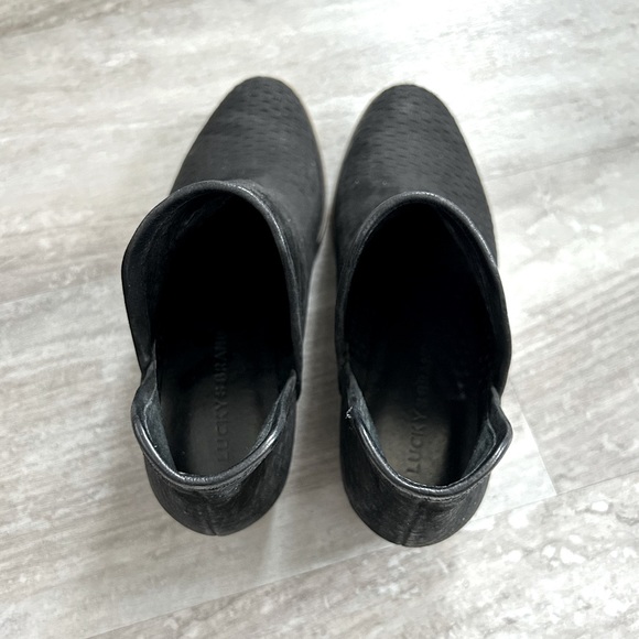 Lucky Brand Baley Perforated Black Booties - Picture 3 of 7